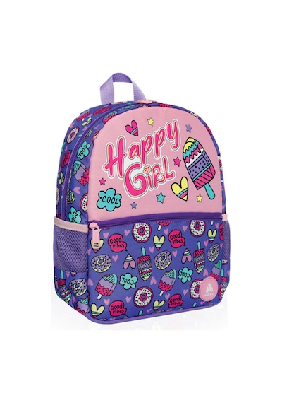 Küçük Çocuk Mini Çanta, Happy Girl Mor - Pembe