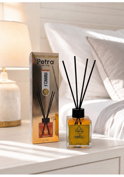 Miracle 100 Ml Bambu Çubuklu Oda Kokusu Ortam Kokusu Premium Reed Diffuser Ev, Ofis, Salon / Banyo Kokusu Hilton Kokusu