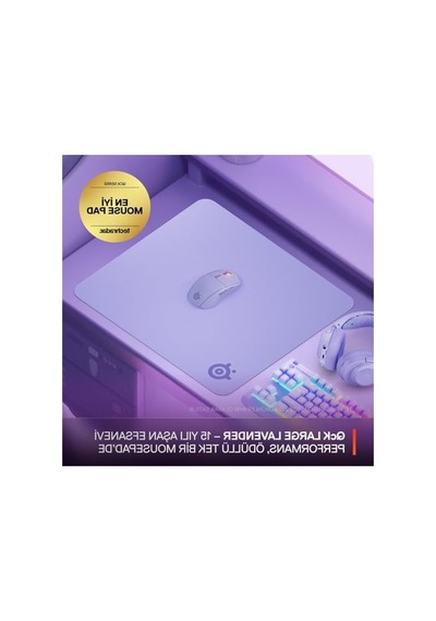 Lila Renkli Büyük Gaming Mouse Pad, Steelseries Qck
