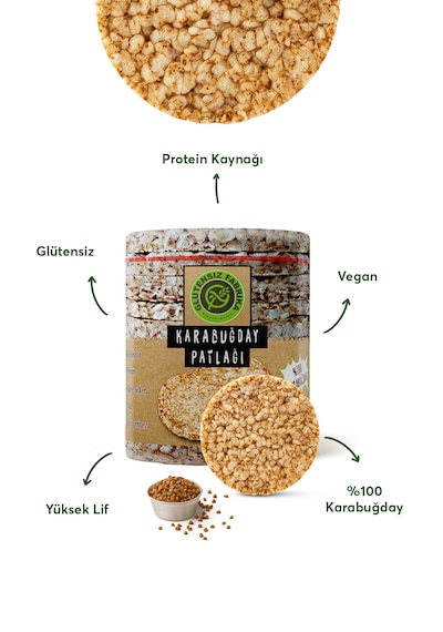 Karabuğday Patlağı Sade 88 G X 12 Paket Glütensiz & Vegan