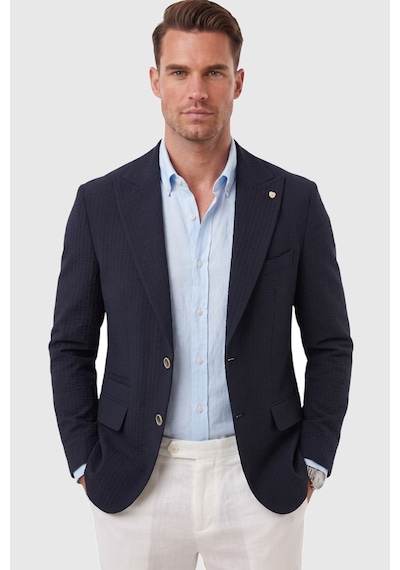 Rizzup Erkek Slim Fit Likralı Lacivert Blazer Ceket Gofre Dokulu Esnek Çift Düğmeli Spor Ceket 2600813 Rizzup Erkek Slim Fit Likralı Lacivert Blazer Ceket Gofre Dokulu Esnek Çift Düğmeli Spor Ceket 2600813