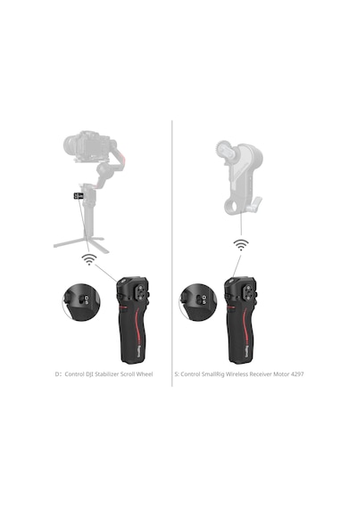 Smallrig 4329 Djı Rs Serisi İçin Kablosuz Kontrol Sapı