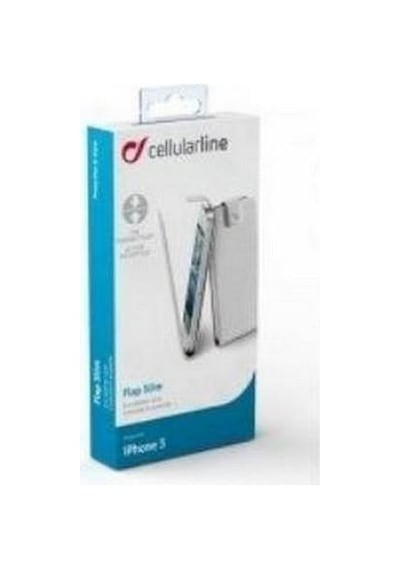 Apple Uyumlu iPhone Cellular Line Se 5s 5 İle Flap Slim Kılıf Beyaz Flıpslım5w