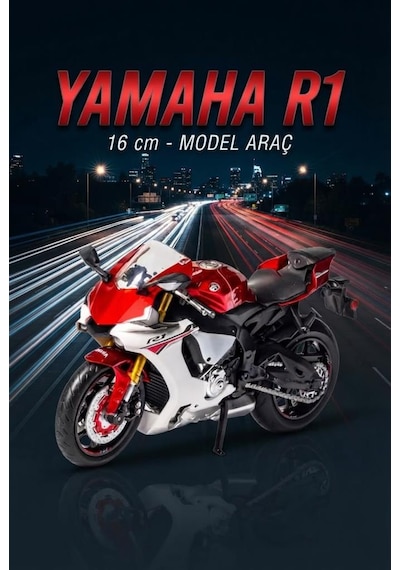 Hobbiez Lisanslı Yamaha Yzf-r1 Model Diecast 1/12 Ölçek Metal Motosiklet Araç