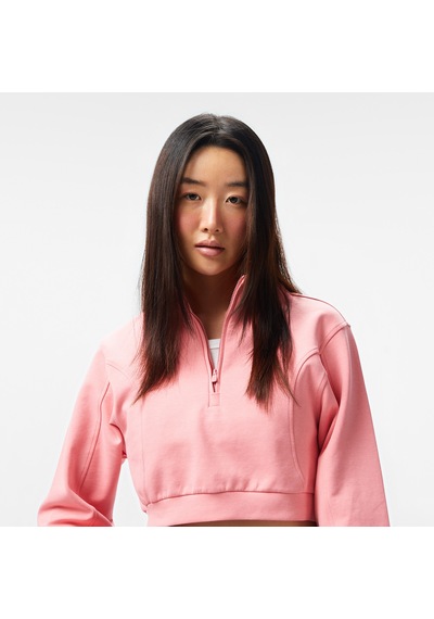 Unıted4 Örme Crop Kadın Pembe Sweatshirt Cuko 2800236