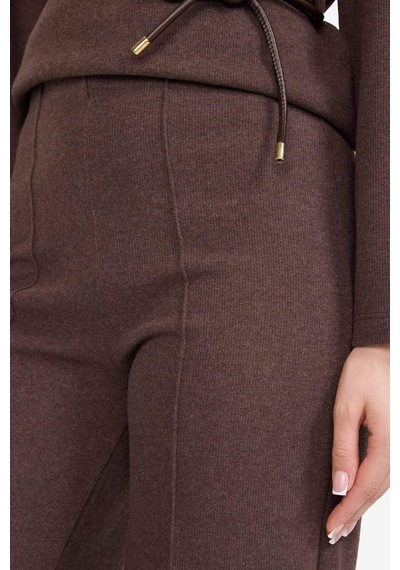 Defacto Wide Leg Düz Paça Pantolon G5323ax25aubn450 Kahve-bn450