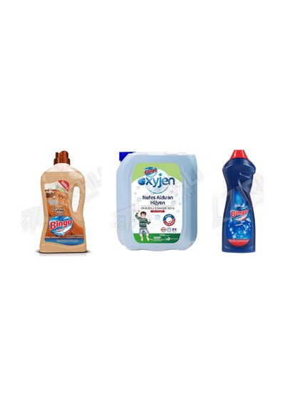 Bingo Ahşap Temizleyici 1lt + Çamaşır Suyu 4 Lt + Amonyaklı Krem 750 Ml 3'lü Set Diğer