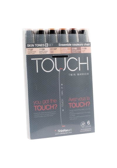 Touch Twin Marker Seti 6 Renk Ten Renkleri B