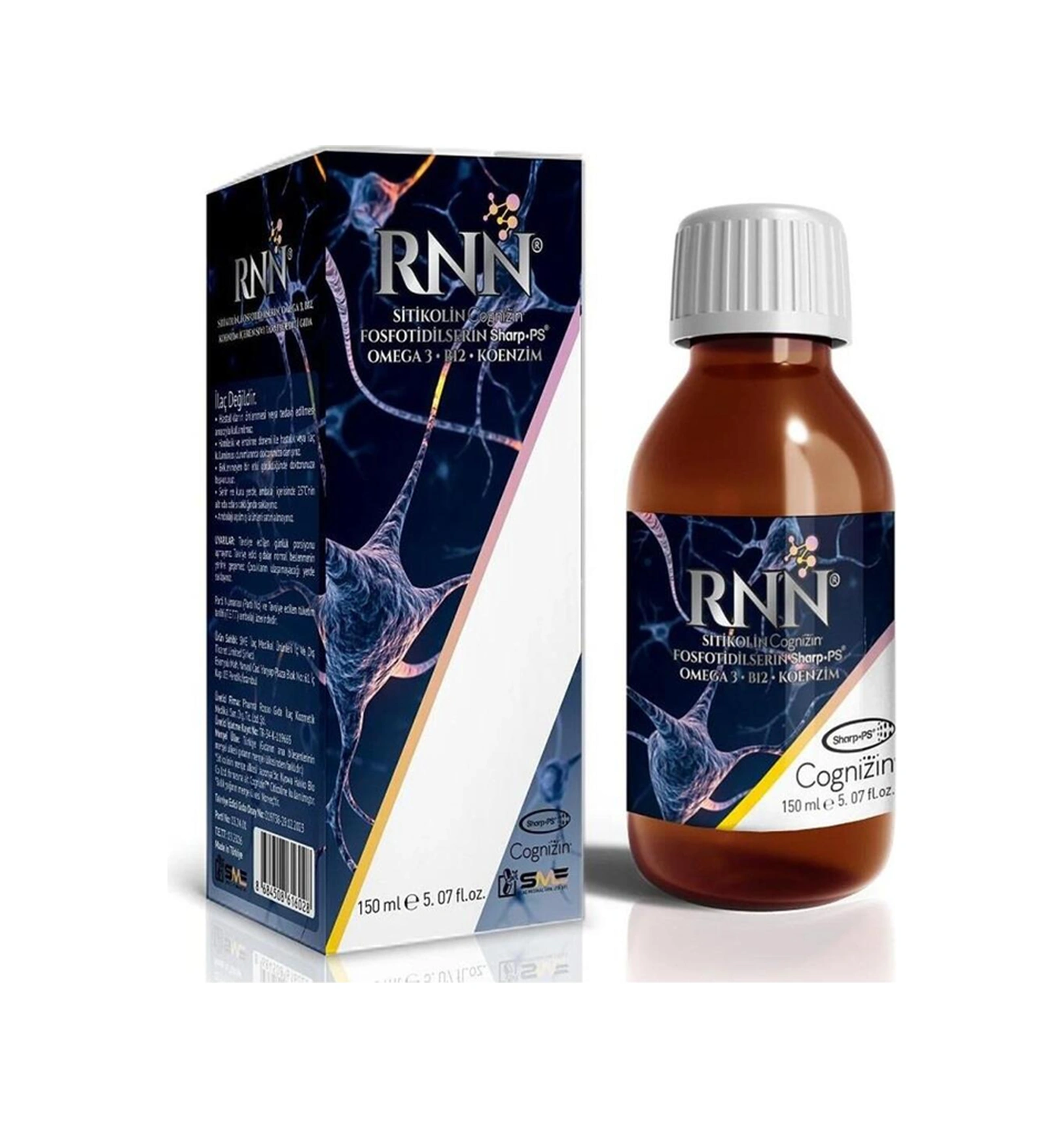 Rnn Stikolin Cognizin Fosfotidilserin Omega 3 Sıvı 150 Ml