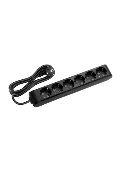 Viko Multi-let 6'lı Grup Priz Topraklı Çocuk Korumalı 1 Metre Siyah - 90133601