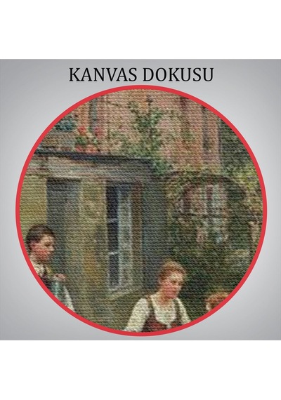 Es10 U01mrs seri Bahçede Kahve Keyfi 19, Yüzyıl Tablosu-6529 (70 x 100)