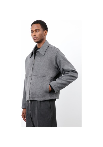 Antioch Regular Fit Dokulu Erkek Mont Antrasit
