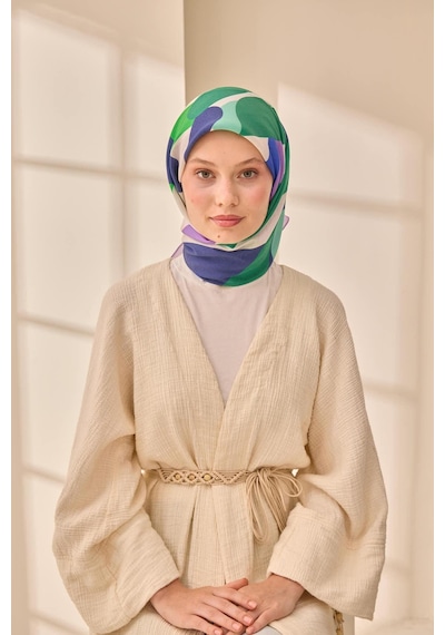 Silk Home Aura Eşarp 140001-16 Yeşil, Lila, Mint, Mor,beyaz, Lacivert