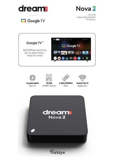 Dreamstar Nova 2 4k Android 14 4k Lisansli Android Tv Box 2gb Ram 32gb Hafıza