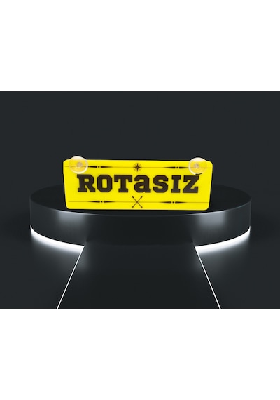 Rotasız Yazılı Vantuzlu Dekor Pleksi Plaka