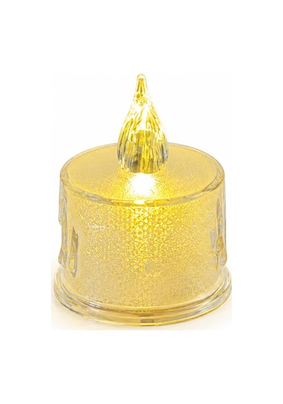 Led 3 Adet Dekoratif Mum Sarı Işık Alev Efektli Tealight Gece Lambası Diğer