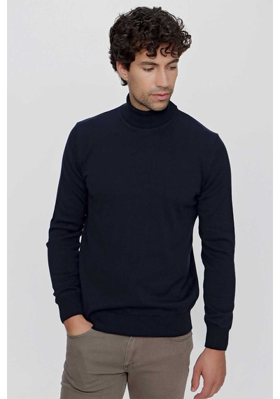Morven Basic Dinamik Fit Rahat Kesim Balıkçı Yaka Triko Kazak 99kc017003200 Lacivert