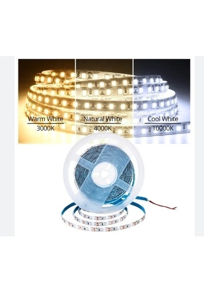 12 Volt 5 Mm 2835 Smd 3000 K Günışığı İç Mekan 120 Ledli 5 Metre Şerit Led