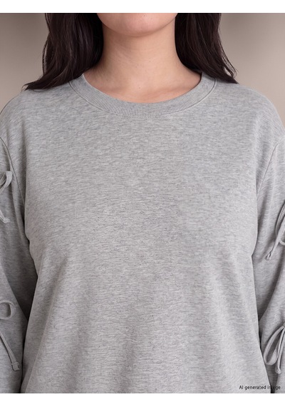 Lcw Curve Gri Büyük Beden Kadın Sweatshirt Diğer