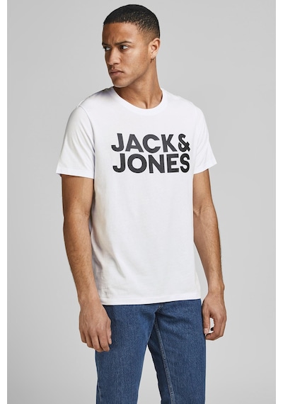 Jack & Jones Erkek T Shirt 12151955-Beyaz Beyaz