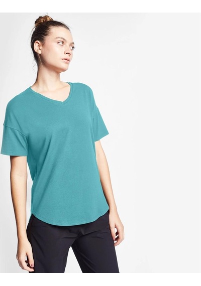 Lescon Kadın Kısa Kollu T-shirt 24s-2215-24b 24btbb002215-yeşil