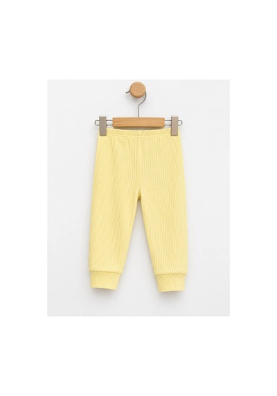 H&c Coolboy H&c Bebek Patiksiz Alt Pantolon %100 Pamuk Esnek Fitilli Ribana 0-36 Ay Sarı