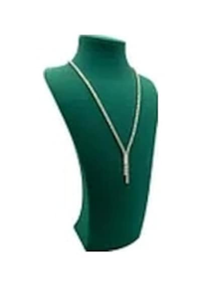 Süet Kumaş Elisia Manken Yeşil Renk 32/15 Cm Kolye Gerdanlık Takı Sergileme Mankeni