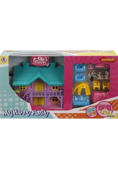Hommy 2 Katlı Ev Oyun Seti Villa 20814 Mavi Çatı