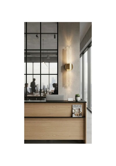 Matrix 8 Led Duvar Apliği Modern Ve Şık Tasarım Aplik Gold Gövde Beyaz Led Gold Kasa Beyaz Led