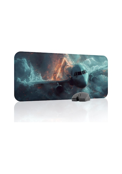 Airplane Uçak Kaymaz Dikişli Kauçuk Oyuncu Mousepad V1 - 70x30 Xl Gaming Mouse Pad Fare Altlığı