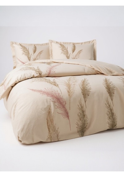 Özdilek Ranforce Miscanthus Tek Kişilik Nevresim Takımı %100 Pamuk, Nefes Alabilir Bej