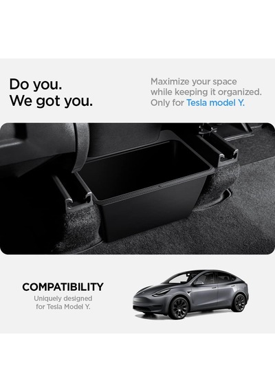Tesla Model Y Legacy 2024-2023 Arka Koltuk Saklama Kutusu To223 Black - Acp05758