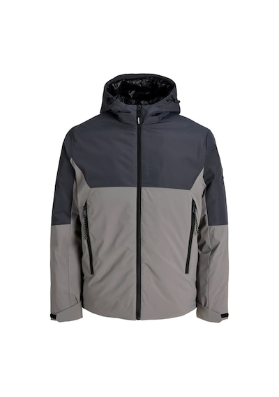 Jack & Jones Erkek Jcoclub Kapüşonlu Su İtici Şişme Mont 12299812 Asfalt
