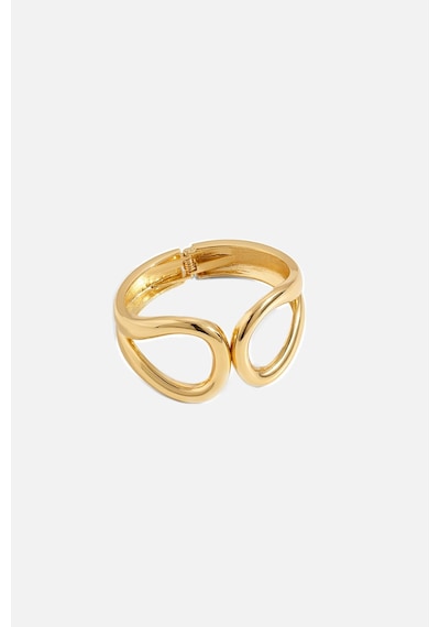 Çift Halkalı Kelepçe Bileklik Gold