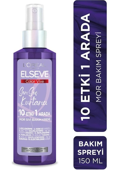 L'Oreal Paris Elseve Sarı Saç Kurtarıcı Mor Bakım Seti Turunculaşma Karşıtı Mor Şampuan & Mor Sıvı Bakım Kremi