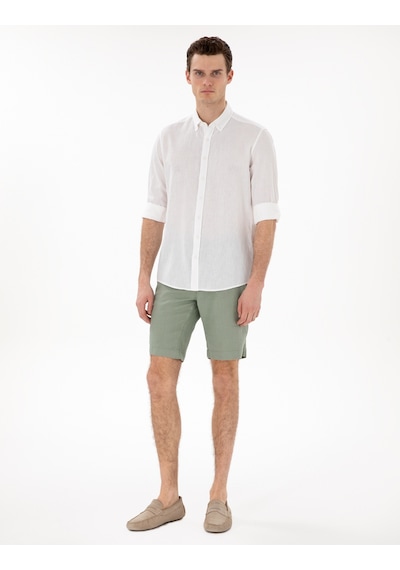 Pierre Cardin Erkek Beyaz Gömlek Desenli 50303245-vr013 Beyaz