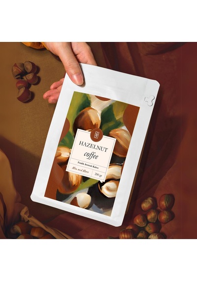 Hazelnut Coffee - Fındık Aromalı Kahve Çekirdek Kahve, 200 Gr