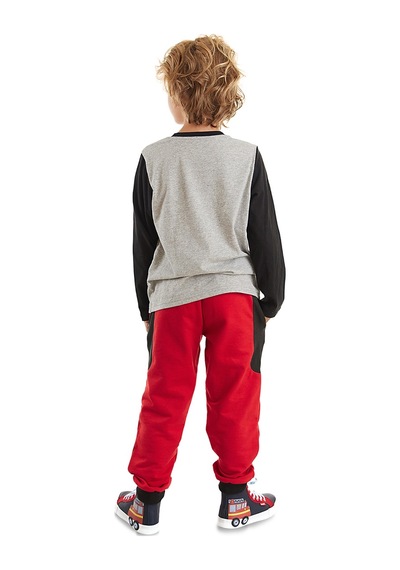 Denokids İtfaiye Erkek Çocuk Gri T-shirt Kırmızı Pantolon Takım Kırmızı - Gri Denokids İtfaiye Erkek Çocuk Gri T-shirt Kırmızı Pantolon Takım Kırmızı - Gri