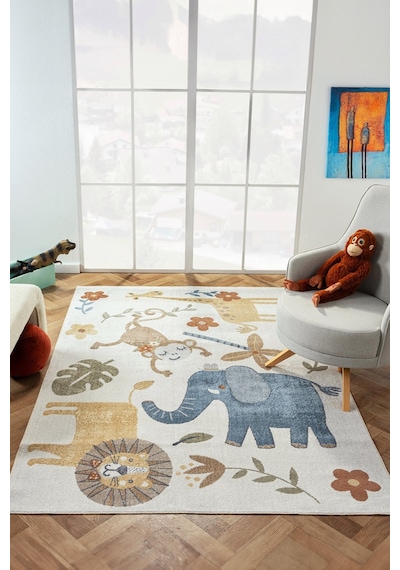 Konfor Halı Konfor Bohem Kids Zoo Modern Dokuma Çocuk Halısı Çok Renkli