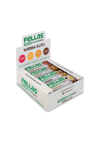Vegan Protein Bar 40 G Karma Kutu - 12 Adet 4 Çeşit