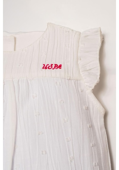 U.S. Polo Assn. U.s. Polo Assn Kız Bebek 2 Li Şort T-şhirt Takım Beyaz-pembe-2279 Beyaz