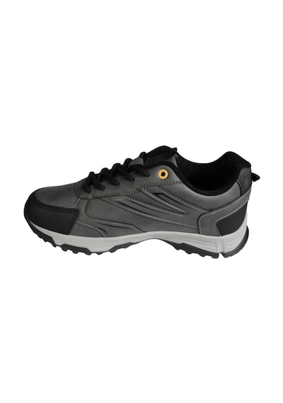 Kinetix Erkek Siyah Gri Cilt Trekıng Termo Taban Soğuya Dayanıklı Outdoor Ayakkabı 001