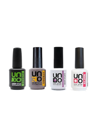 Uno Matte + Rubber + Supershine + Strong Top Coat 4'lü