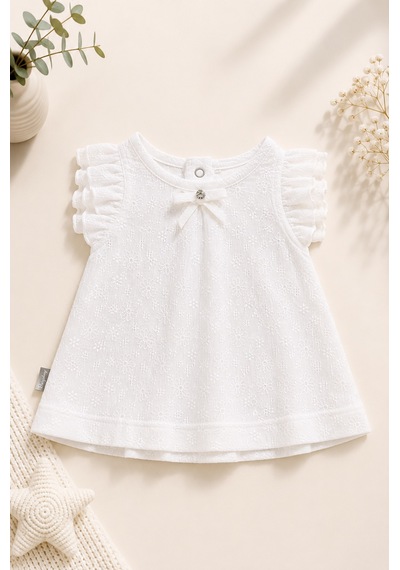 Babyhola Dantel Detaylı %100 Pamuk Yenidoğan Kız Bebek Kutulu Hastane Çıkışı Set Hediyelik 15261 Ekru
