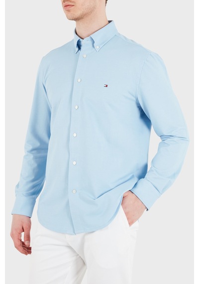 Tommy Hilfiger Pamuk Karışımlı Uzun Kollu Gömlek Erkek Gömlek Mw0mw41781 C1y Mavi MAVİ