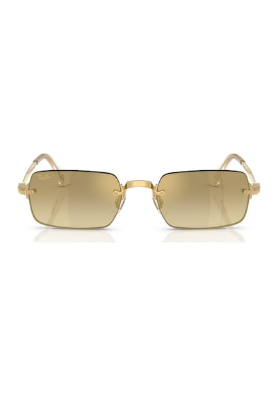 Ray-ban Rb 3928 0017ı 54 A Ap Rocky Unisex Dikdörtgen Gold Aynalı Metal Güneş Gözlüğü Altın