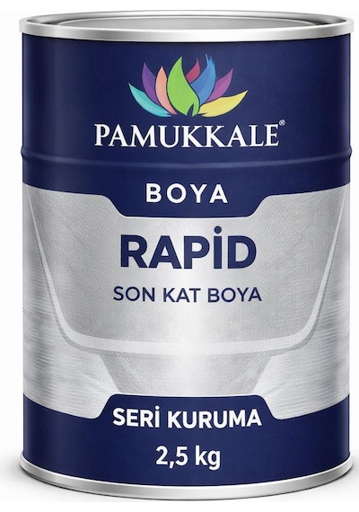 Pamukkale 1402 Rapid Endüstriyel Boya 60-70 Gloss 2.5 Kg Ral 7002 Zeytin Grisi