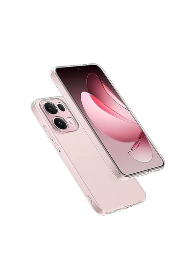 Oppo Reno 13 Pro Kılıf Zore Süper Silikon Kapak Seffaf