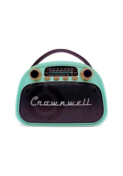 Crownwell Taşınabilir Bluetooth Retro Radyo Arizona Serisi Turkuaz