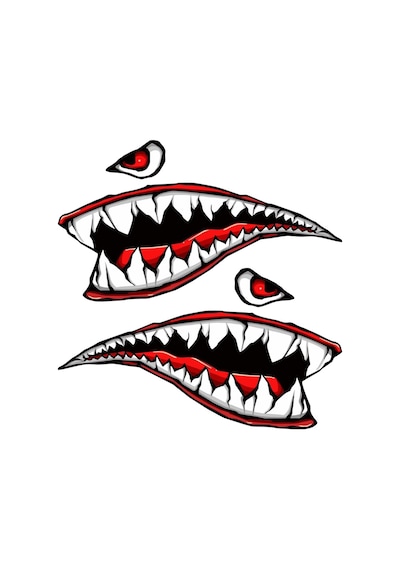 Köpek Balığı Shark Sticker 19x10 Cm Motor Araba Kask Laptop Çıkartması Renkli, Qa4209548255 1